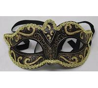 STUNNING MASQUERADE VENETIAN CARNIVAL PARTY EYE MASK GOLD BLACK & BRONZE by MASK & CO