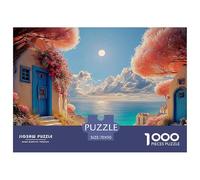 Stunning View of A Small Street in Castle Fort 1000 Piezas Cartulina Premium Rompecabezas Premium Oil Painting Ocean Antiestrés Juguete De Cumpleaños Rompecabezas Regalos Para Familia Y Amigos 70x50cm