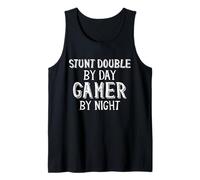 Stunt Double by Day Gamer by Night Movie Effect Stunt Double Camiseta sin Mangas
