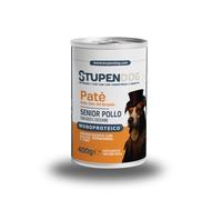 STUPENDOG Paté Senior de Pollo con Cebada y Calabacín - 94% de pollo fresco, con glucosamina y condroitina - Alimento húmedo natural para perros mayores, sin conservantes (12 x 400 g)
