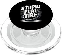 Stupid Flat Tire Bicicleta Rueda Juego de Palabras Rolling Humor PopSockets PopGrip para MagSafe