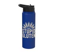 Stupid Gluten - Enfermedad celíaca divertida del gluten Stainless Steel Insulated Water Bottle