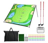 Sturdum - Juego de Golf con Palos Ajustables, 1,8 x 1,8 m Extra Grande y Marco de Aluminio, Juego de Golf Familiar portátil para niños y Adultos, Interior y Exterior