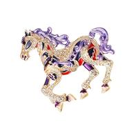 Sturdy Alloy Horse Pin Versatile Accessory For Scarf Or Bag Embellishment Horse Pin Accessory