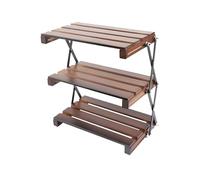 Sturdy Camping Shelf, Foldable Outdoor Cooking Rack, Camping Display Organizer, 3 Layer Foldable Shelf, Portable Picnic Rack, Foldable Outdoor Shelf, BBQ Cooking Shelf, Foldable Camping Display Rack