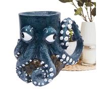 Sturdy Octopus Mug, Sea Animal Decorative Cup, Artistic Octopus Statue Drinkware with Handcrafted Ceramic Finish, Novelty Milk Tea Coffee Mug, Creative Gift for Christmas Party Use