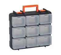 Sturdy Organizer Case, Adjustable Storage Container System, 16 ranuras portátiles Sorting, PP Clear Lid with Secure Latches, Tool Accessory with Opening, Long Tail Compartment Holder for Craft