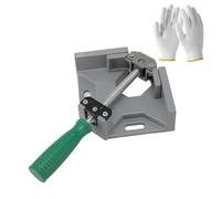 Sturdy Right Angle Clamp 90°,Single Handle 90 Degree Aluminum Alloy Clamp,Adjustable Woodworking Frame Clip for Assembly Alignment Welding Picture Framing (green,1pcs)