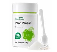 Sturelehub Polvo de perlas orgánico, para cara, 114 g, 99,9% de pureza, grado cosmético, para máscara, crema y loción, polvo de perlas orgánico para cosméticos caseros