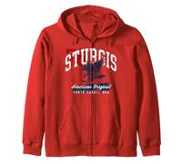 Sturgis South Dakota Vintage Patriótico Diseño Deportivo Sudadera con Capucha