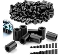 Sturiz 120 piezas de casquillos de distancia M6 de plástico, arandelas de distancia ABS, espaciadores de plástico redondos, anillos de distancia M6-5x11mm, aislamiento, arandelas de sujeción negras