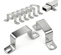 sturiz 20pcs Abrazadera Cuadrada 20×10mm Abrazaderas Tubo Metalicas Cuadradas para Tubo Rectangular Apto Puertas de Entrada Ventanas Y Sistemas de Suministro Agua