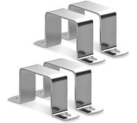 sturiz 4 Pcs Abrazaderas de Tubo Cuadradas 35x35mm de Acero Inoxidable 304 en Forma de U Abrazadera Metalicas Cuadrada para Puertas de Entrada Ventanas Tuberías de Suministro de Agua y Otras Tuberías