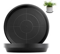 sturiz 6 Piezas Plato Maceta 26cm Platos Macetas Plastico Negro Platos para Macetas Plastico Platillos Plantas Bandejas de Goteo para Bandejas Base Tiestos Maceteros Plantas de Interior Exterior