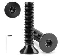Sturiz 80 Piezas Tornillos Avellanad M3x16mm Negro Tornillos de Cabeza Avellanada Hexagonal de Acero Inoxidable A2 V2A Norma DIN 7991 con llave Hexagonal Interior Adaptées aux Mécaniques et au Mobilie