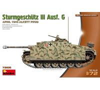 Sturmgeschutz III Ausf. G April 1943 Alkett Prod. Tanque 1:72 Plástico Modelo