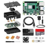 STUUC El último Raspberry Pi 4 Model B 4GB con 32GB, Raspberry Pi 4B Kit con Quad-Core A72,Soporta Pantalla Dual 4K/WiFi 2.4G/5G, LAN 1000Mbps/BT 5.0/USB3.0 Accesorios completos