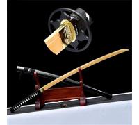 STUYKDIA Bokken Hecho a Mano, Espada samurái Japonesa, Vaina de Pintura en Aerosol de Madera Maciza, Hoja de bambú Natural, Katana de Madera para Kendo, Iaido, exhibición, Cosplay, regalos-103CM