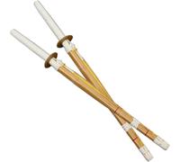 STUYKDIA Espada samurái de bambú Natural, Espadas de práctica de Kendo de Madera, Katana Japonesa de Madera Hecha a Mano para Entrenamiento, Regalos, cosplay-2PCS||80CM