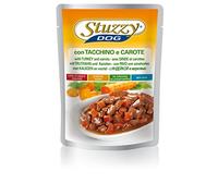 Stuzzy, Alimento Húmedo para Perros Adultos con Pavo Y Zanahorias, Bocaditos (24 Bolsas De 100g)