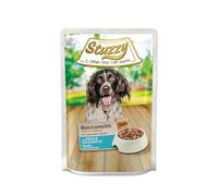 Stuzzy, Alimento Húmedo para Perros Adultos con Pescado Oceánico, Bocaditos (24 Bolsas De 100g)