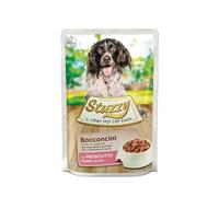 Stuzzy, Alimento Húmedo para Perros Adultos Sabor Jamón, Bocaditos (24 Bolsas De 100g)