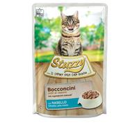 Stuzzy, Comida húmeda para Gatos Adultos merluza en bocadillos - (24 Sobres de 85 g)