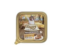 Stuzzy, Monoprotein Grain & Gluten Free, Comida Húmeda para Gatos Adultos Sabor Pollo, Preparación en Paté - Total 3,2 kg (32 tarrinas x 100 gr)