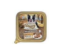 Stuzzy, Monoprotein Grain & Gluten Free, Comida Húmeda para Perros Adultos Sabor Pollo, Preparación en Paté - Total 3,2 kg (32 tarrinas x 100 gr)