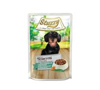 Stuzzy Sfilaccetti con Pescado, Ingredientes Naturales, Cocción Lenta, Sabroso Y Equilibrado, Alimento Completo para Perros, 24 X 100 Gr