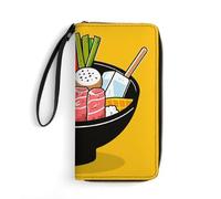 STVNKML Cartera de baloncesto para mujer, de piel sintética, con cremallera alrededor, cartera de mano, bolso largo de viaje para mujer, organizador de tarjetas, Dibujos animados Hotpot Doodle