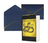 STVYUKL Tarjeta de felicitación con sobres azules, tarjeta Thinking of You Dont tread on me, invitación de boda, tarjetas de notas en blanco para todas las ocasiones, 4 x 6 pulgadas