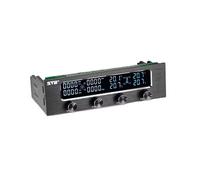 STW Multi-Function PC CPU 4 Channel Fan Controller Speed Control Adjuster LCD Cooling Front Panel