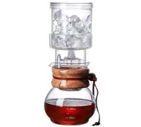 STWBHW Cafetera Helada, cafetera de café frío Hecha a Mano con gotero Ajustable, cafetera de café frío Creativa, gotero de café frío con Hielo, cafetera de café frío de Vidrio Desmontable
