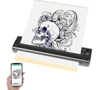 STWBHW Wireless Tattoo Stencil Printer,Thermal Tattoo Machine,Portable Tattoo Copier with 15 Transfer Papers, 1200mAh Rechargeable Bluetooth Transfer Machine, Compatible with Mobile Phones & PC