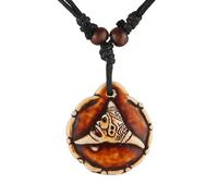 STWTR Collar con colgante de Taino de Puerto Rico para hombres y mujeres, collar con colgante de la tribu maorí, Resina, No es una piedra preciosa