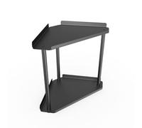 STWWO Estantería esquinera de 2 niveles para baño, color negro