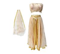 Stxdynjy Conjunto de 3 Piezas de Disfraz de Princesa para Danza del Vientre para Mujer, Ideal para Fiestas de Disfraces, M