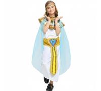 Stxdynjy Disfraz Egipcio Niño Disfraz Niña Traje Faraón Vestido Princesa con Cinturón para Conjunto Completo en Material Transpirable Adecuado para Halloween, L, Niño Nilo