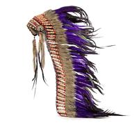 Stxdynjy Indio Sombrero Plumas Artificiales Diadema Tela Accesorio Adecuado para Festivales Culturales Actuaciones Fotografía Artística