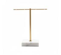 Stxdynjy Soporte para Joyas Organizador Expositor Colgador Bandeja de Joyas Aire Nórdico con Material de Mármol Orden Elegante y, Mediano, Bloque Rectangular De Mármol Blanco