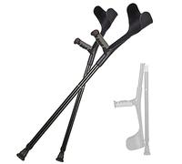 STXMY Muletas Adulto Regulables (2 Unidades), Muleta Aluminio Ergonomica, Muletas Plegables Ligeras Negras/Plateadas para Hombres/Mujer