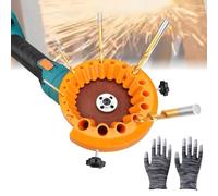 StyBtt Afilador de Brocas, Nuevo Afilador Brocas Amoladora, Afilador de Broca Profesional, para Broca de 2-13 mm y Amoladora de 115/125 mm, con Guantes (Color Naranja)