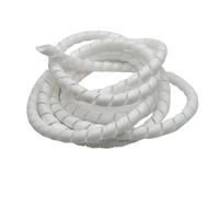 Styire Funda Espiral Flexible de 1 Metro, Organizador de Cables de Gran diámetro, Tubo Protector for Cables, tuberías y mangueras. Protector Cubierta(White,ID 25mm)