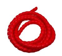 Styire Funda Protectora Flexible for Cables en Espiral de 2 Metros for Cables de computadora y mangueras hidráulicas de 8 mm a 22 mm. Protector Cubierta(Red,ID 18mm)