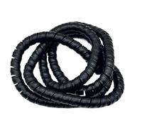 Styire Manguito de Cable Espiral Flexible de 1 Metro for tuberías de Aceite, Agua y Aire, protección de línea de grúa, Cubierta de bobinado. Protector Cubierta(Negro,ID 38mm)