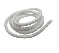 Styire Organizador de Fundas Flexibles for conductos de calefacción, Envoltura en Espiral, protección for Tubos, mangueras hidráulicas y tuberías de Aceite. Protector Cubierta(White,ID 45mm)