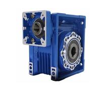 Styire Reductor de velocidad de tornillo sin fin NMRV075, brida de 80 x 80 mm, eje de entrada de 19 mm y diámetro de salida de 35 mm. Carcasa metálica(Ratio 7.5 to 1)