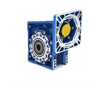 Styire Reductor de velocidad NMRV075 - Caja reductora de tornillo sin fin con brida de 130x130 mm, eje de entrada de 22 mm, diámetro de salida de 35 mm Carcasa metálica(Ratio 40 to 1)
