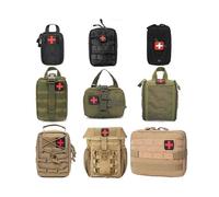 (STYLE-09 Black)EDC Medical Bag Hunting Molle Tactical Pouch First Aid Kits Outdoor Emergency Camping Hiking Survival EMT Utility Fanny Pack Tw